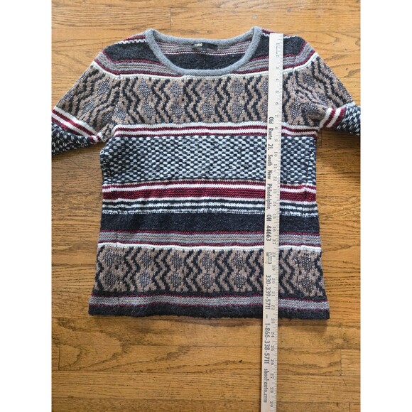 Maje Womens Wool Blend Metalic Chunky Knit Sweater Size 1 - Picture 6 of 7